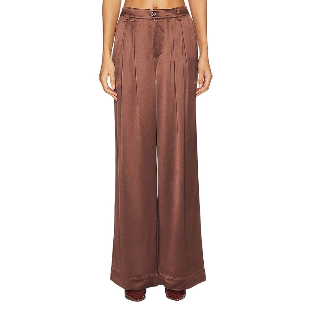 Cami Nyc Satin Brown Davina Pants Size M